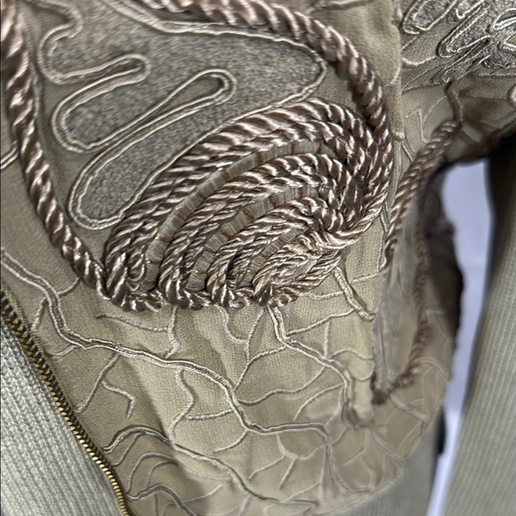 VINTAGE CARLISLE 100% SILK SAGE KNIT JACKET & TANK SET L - Picture 5 of 14